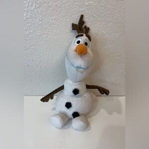Disney Ty Beanie 8" Stuffed Plush OLAF Frozen White Sparkle‎ Snowman 2014